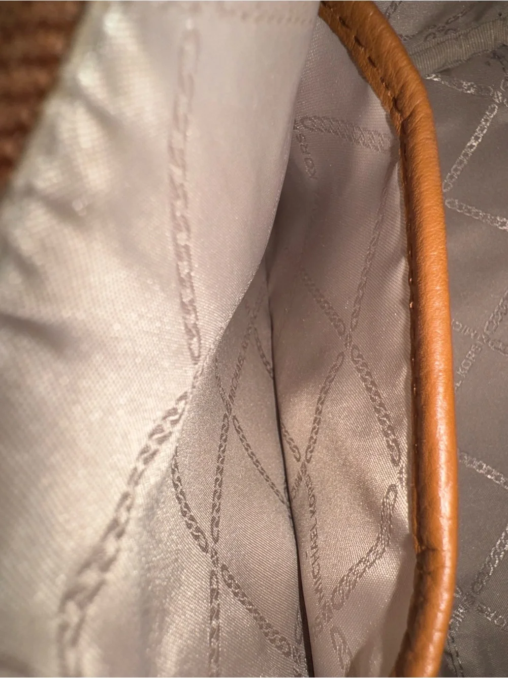 Michael Kors Tan Pebbled Leather Mini Crossbody